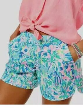 Lilly Pulitzer 5” Ocean View Shorts - Blue Ibiza Cabana Cocktail